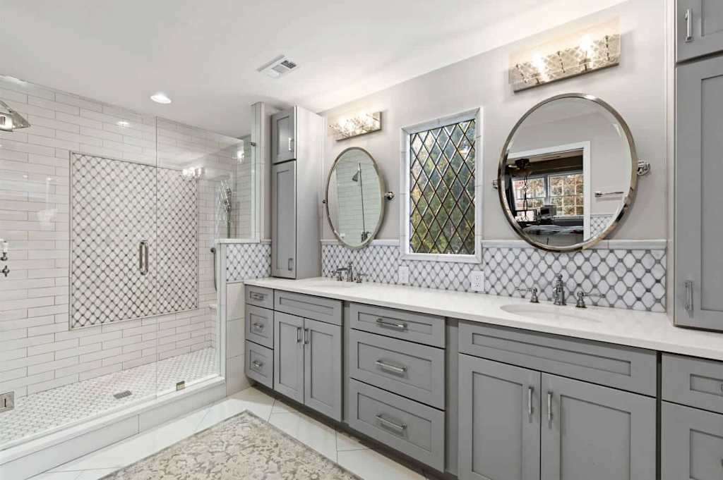 gray bathroom vanity