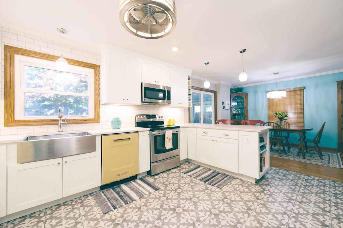 white kitchen cabinetry shaker small kitchen