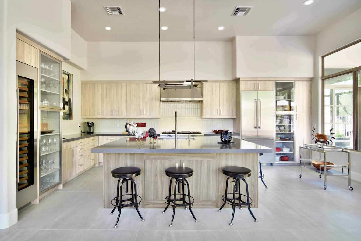 a light colored and open kitchen
