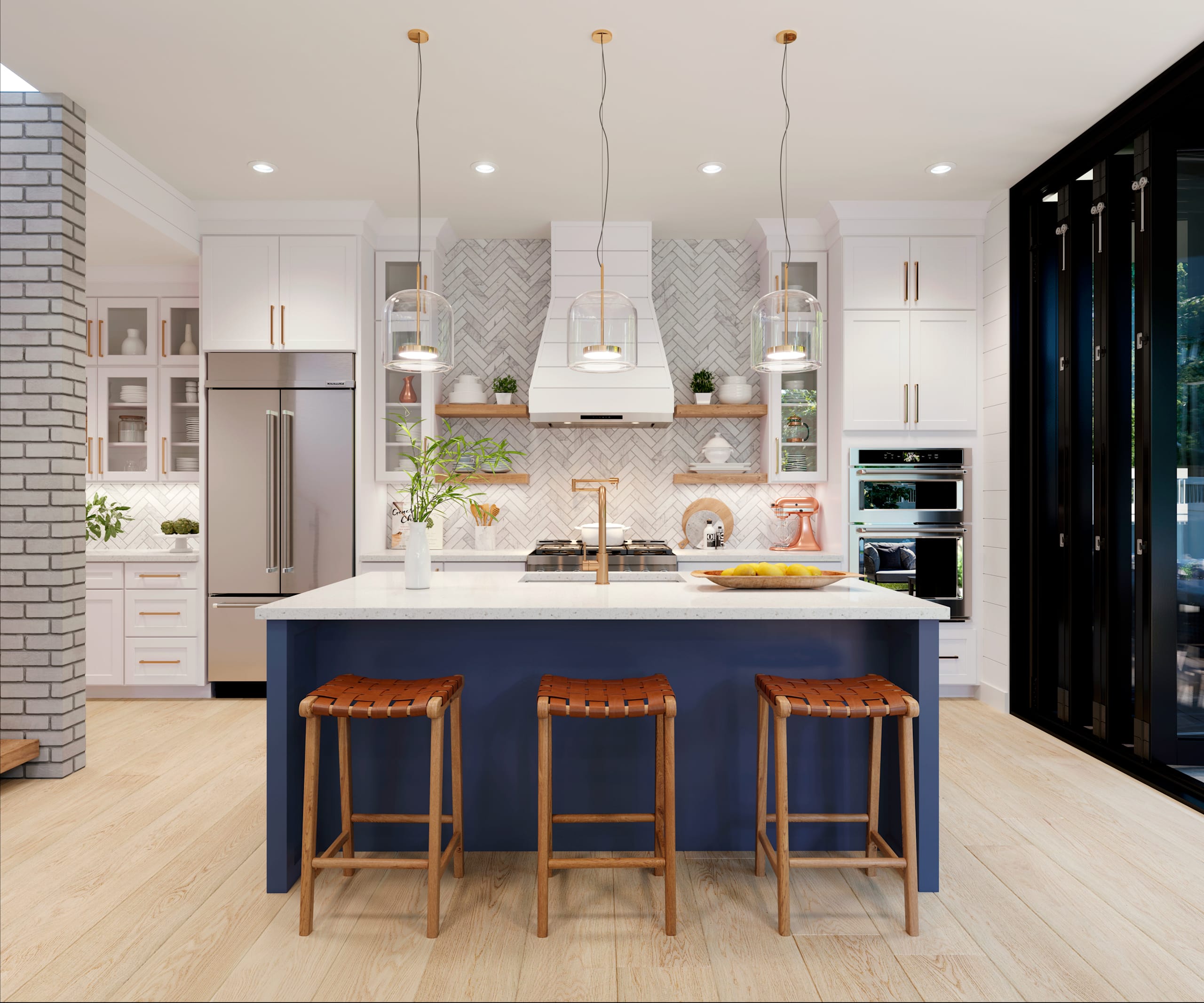 two tone kitchen design