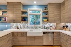 Bel-Air is from the Decorative Laminate Veneer Door group with a Slab cabinet door from Wellborn Cabinet.