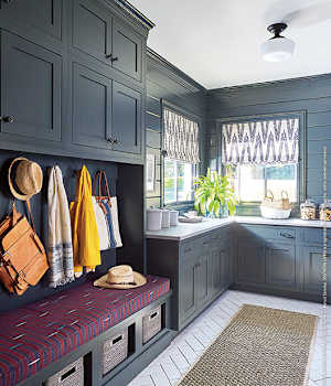 cabinet organization for mud room