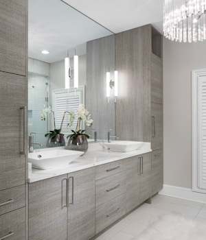 These Light and Brown cabinets for the 2019, 2018, and 2017 Design Contest and Residential Home home were provided by Wellborn Cabinet, Inc.