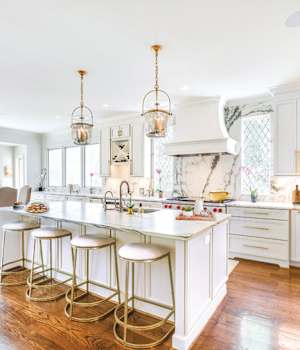 A Maple Kitchen featuring Harmony cabinet doors in Oyster White from Wellborn Cabinet, Inc.