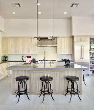 Arcadia is Decorative Laminate Veneer Door door group with a Slab cabinet door from Wellborn Cabinet.