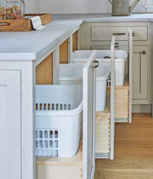 These Beige and Light cabinets for the 2020 Southern Living, Residential Home, and Idea House home were provided by Wellborn Cabinet, Inc.