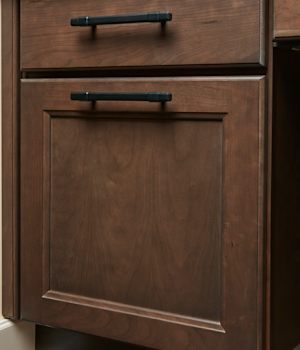 These Medium and Gray cabinets for the 2021 Exhibit Booth home were provided by Wellborn Cabinet, Inc.