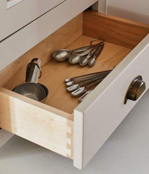 These Beige and Light cabinets for the 2020 Idea House, Residential Home, and Southern Living home were provided by Wellborn Cabinet, Inc.