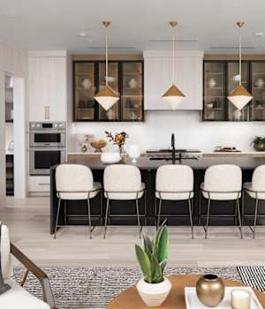 Muriel and Arcadia is Decorative Laminate Veneer Door door group with a Slab, Square, and Recessed cabinet door from Wellborn Cabinet.