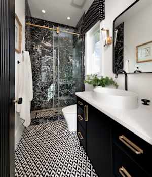Modern Black and White Bathroom