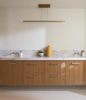 Floating Modern Wood Vanity Bath