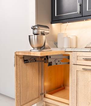 Elevate Convenience with a Base Mixer Lift Cabinet