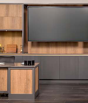 modern home office cabinetry