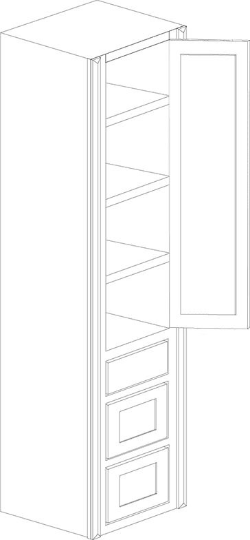tall wall mount cabinet construction