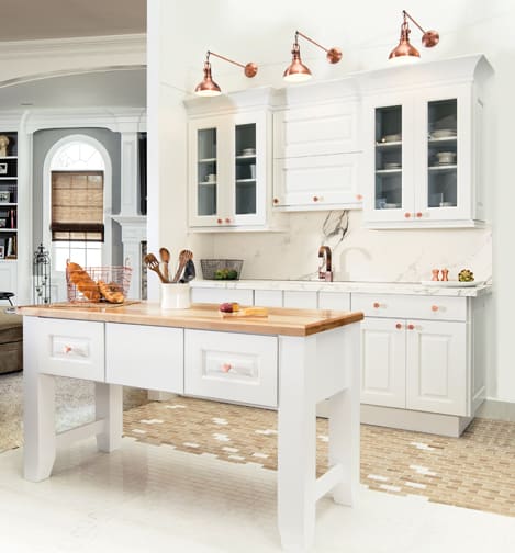 Trestle is a Square and Raised cabinet door from Wellborn Cabinet.