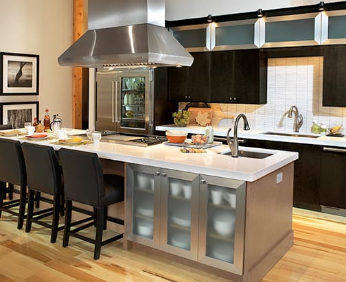 Milan is from the Wood Door group with a Slab cabinet door from Wellborn Cabinet.