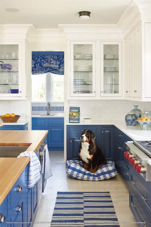 A Maple Kitchen featuring Davenport Square Inset cabinet doors in Glacier from Wellborn Cabinet, Inc.