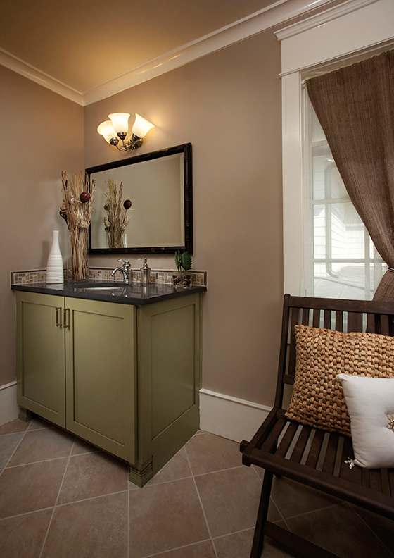 These ColorInspire cabinets for the 2009 GreenHaven Home and Residential Home home were provided by Wellborn Cabinet, Inc.