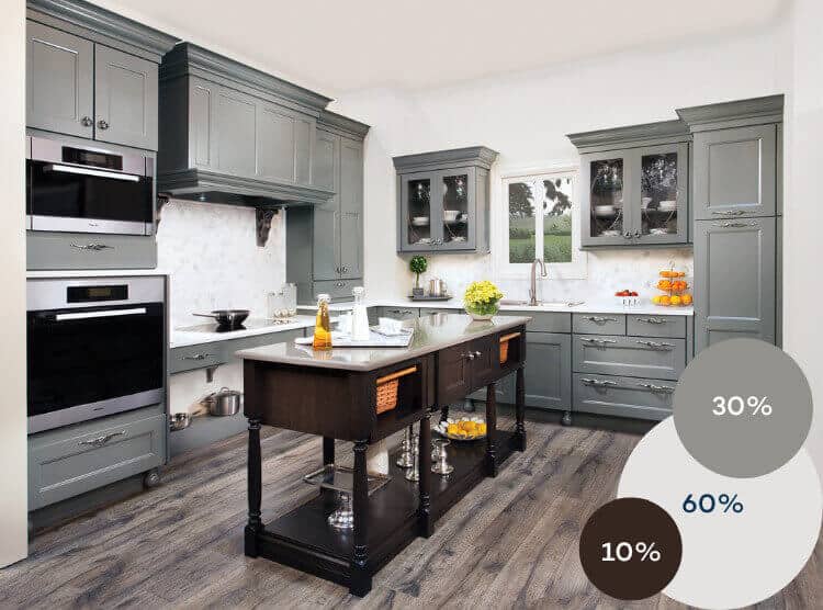 gray kitchen cabinet