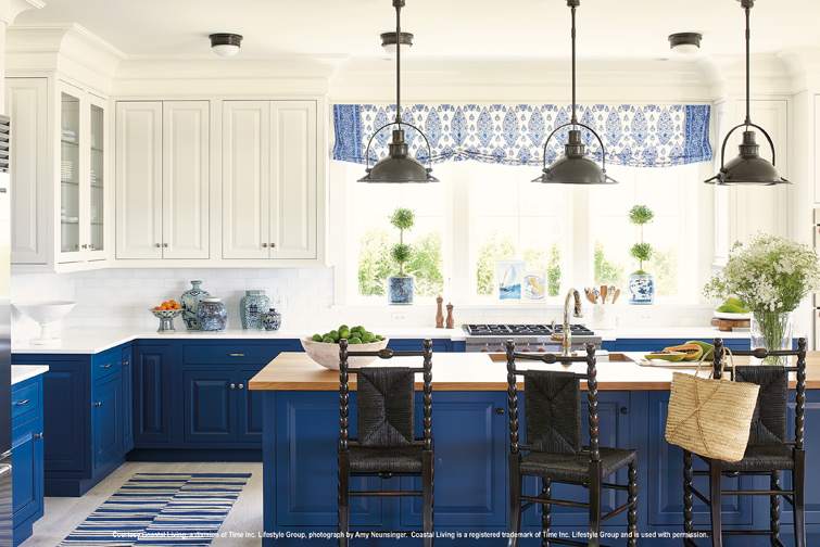 A Maple Kitchen featuring Davenport Square Inset cabinet doors in Glacier from Wellborn Cabinet, Inc.