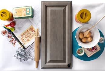 light grey stain on cabinet door