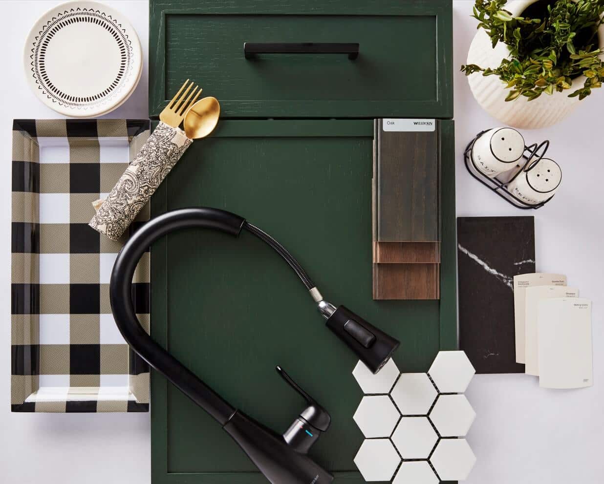 Florence slim shaker door in celtic green