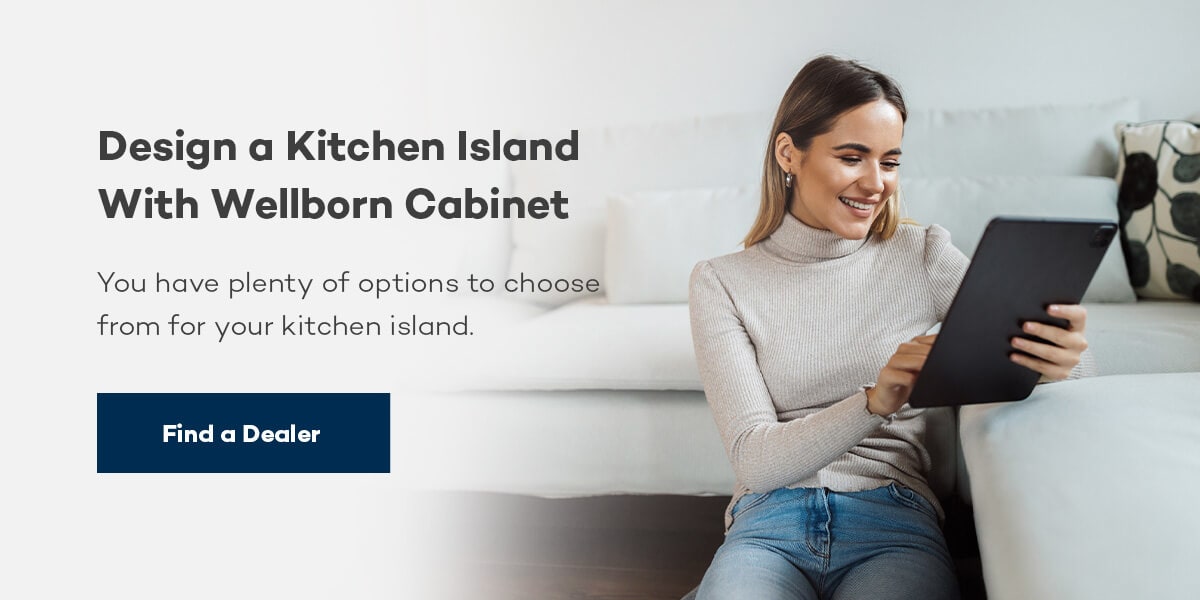 design a kitchen island with wellborn cabinet