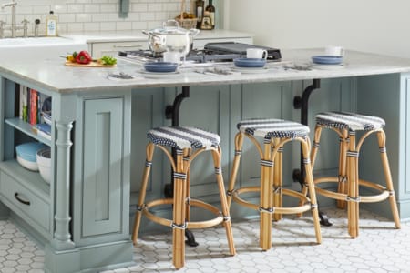 blue kitchen island