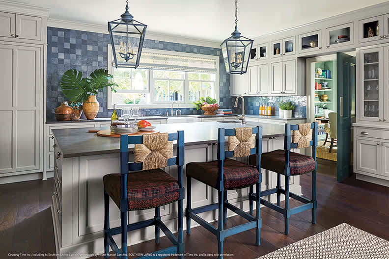 These ColorInspire cabinets for the 2018 Southern Living, Residential Home, and Idea House home were provided by Wellborn Cabinet, Inc.