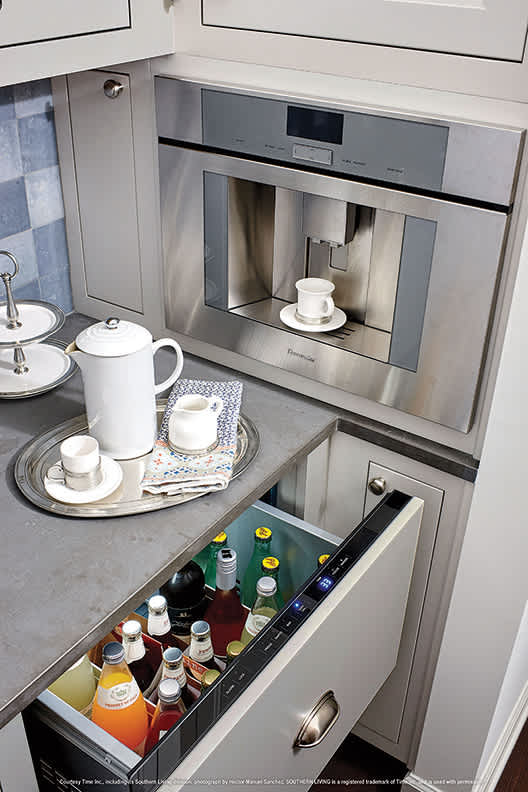 These ColorInspire cabinets for the 2018 Southern Living, Residential Home, and Idea House home were provided by Wellborn Cabinet, Inc.