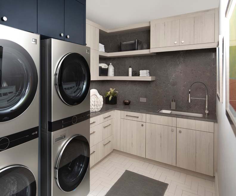 Alto and Arcadia is Decorative Laminate Veneer Door and Medium Density Fiberboard Door door group with a Slab cabinet door from Wellborn Cabinet.