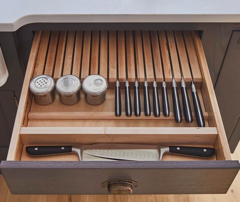 These Dark and Gray cabinets for the 2020 Southern Living, Residential Home, and Idea House home were provided by Wellborn Cabinet, Inc.