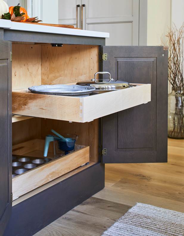 These Dark and Gray cabinets for the 2020 Idea House, Residential Home, and Southern Living home were provided by Wellborn Cabinet, Inc.