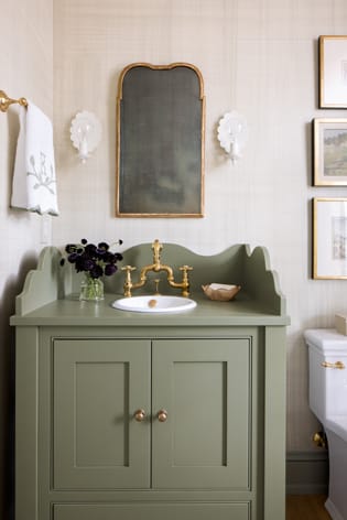 These Green and Light cabinets for the 2021 Southern Living and Idea House home were provided by Wellborn Cabinet, Inc.